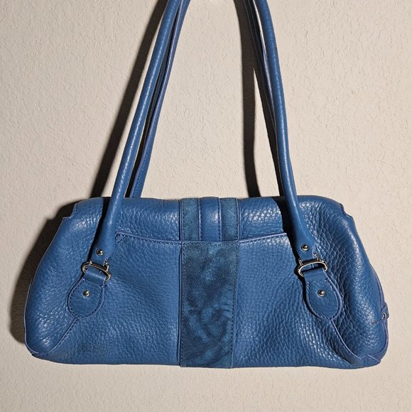 Cool Haan - pebbled leather shoulder bag turquoise/blue - Picture 3 of 6